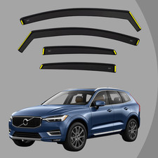 Volvo XC60 MK2 2017-2024 5-Door SUV Wind Deflectors 4pc Set Visors Dark Tinted