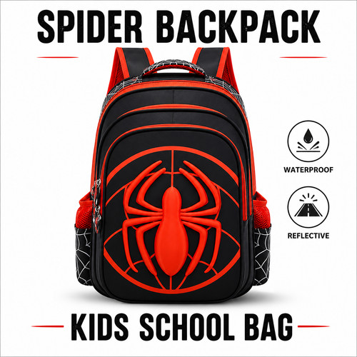 Boys spider school backpack - spider,