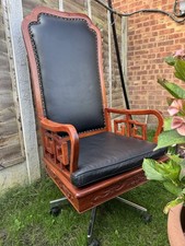 Chinese carved rosewood high