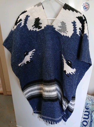 Vintage mexican poncho x - poncho,