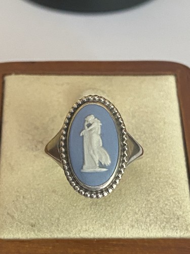 Vintage silver wedgwood - vintage, blue