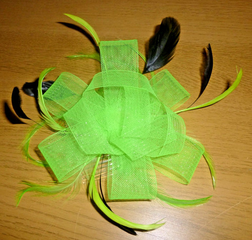 Lime green fascinator hair - green,