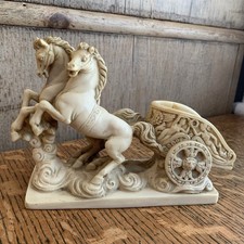 Vintage Roman Chariot/Horses