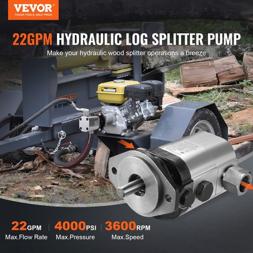 Hydraulic log splitter - log, pump