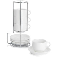 4-Piece White Porcelain