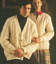 559 MENS LADY'S ARAN CARDIGANS