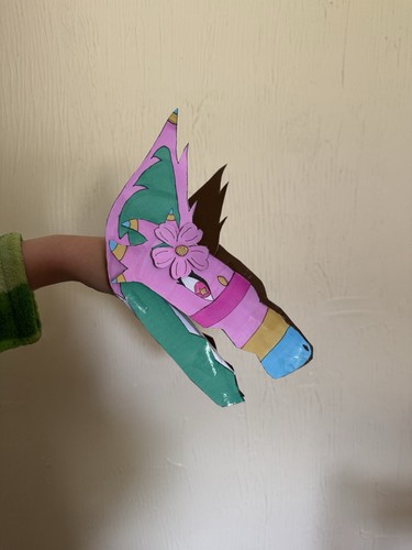Handmade dragon paper puppet - handmade,