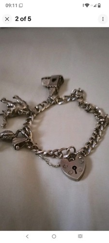 Vintage silver charm bracelet - vintage,