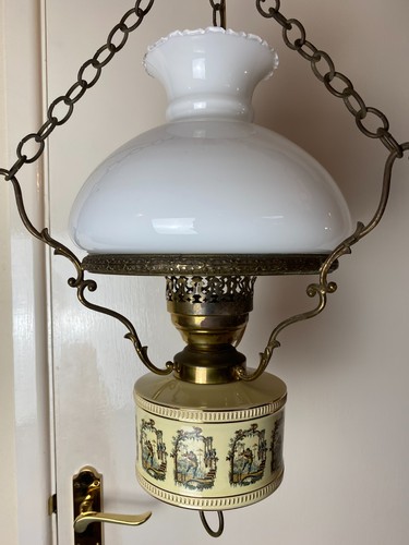 Vintage glass brass oil - vintage,