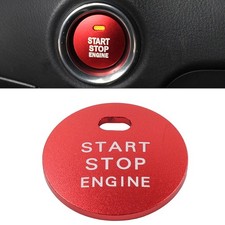 Red engine start push button - push,