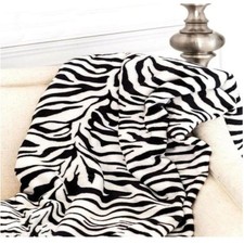 Animal Print Fleece Throw Blanket Fluffy Animal Soft Fleece for Sofa Couch