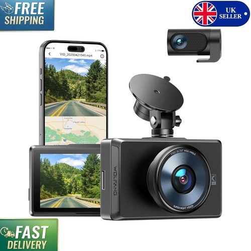 Advanced dash cam with gps - 4k,