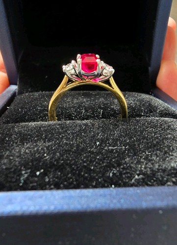 Ruby and diamond ring trilogy - ring,