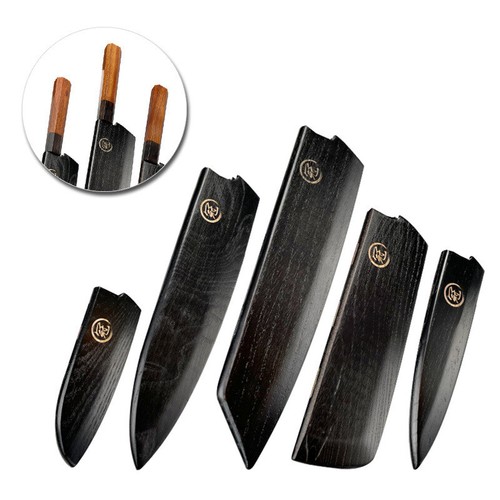 Black wooden kitchen knife - wooden,