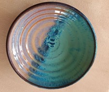 Pretty little drip glaze pottery Tapas bowl - Rupert Blamire - 5 1/2"