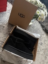 UGG Women's Classic Ultra Mini Boot Black - Brand New In Box