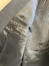 Black Vintage Harrods Tuxedo Jacket Oversized Blazer 50s 60s Size 42"