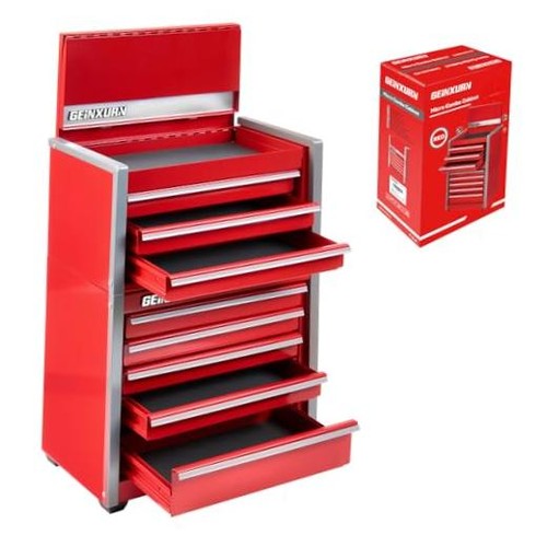 Drawer rolling red - 8-drawer, box