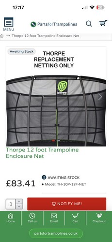 Thorpe 12ft trampoline - thorpe,
