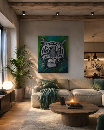 Tiger painting realistic - tiger,