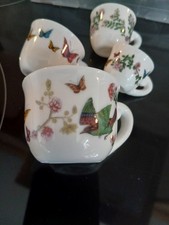English Heritage Measuring Cups Set of 4 Pretty Bird Butterfly Design Reto Vgc