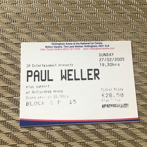 Paul weller ticket 2005 - ticket, 27/2/2005