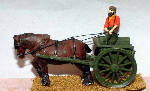 Tumbrel horse cart - horse,