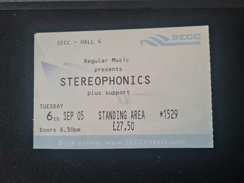 Used stereophonics ticket - stereophonics,