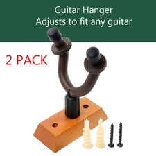 2PACK Slat Wall Guitar Hanger Adjusts - Support Fit Any Guitar