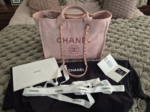 Chanel deauville tote pink - chanel,