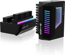 EZDIY-FAB Shield 24-Pin Angle Adapter with Infinity Mirror ARGB 180 Degree Black