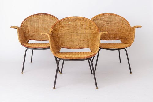 Vintage basket chairs - basket, by