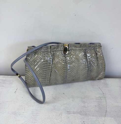 Vintage snakeskin handbag - vintage,