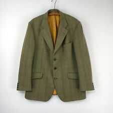 Bladen Supasax Saxony Tweed Jacket Mens 44R Green Check Hacking Country Blazer
