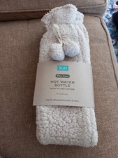 Bort Long Hot water bottle with cover. 72cm long. Colour - stone. Thermotherapy.