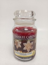 Yankee Candle Glittering Star Large Jar 623g Festive Scented Candle - Used