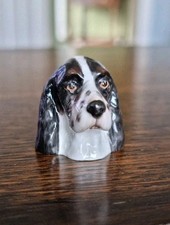 Charming Francesca Hand Painted Thimble SPRINGER SPANIEL Staffordshire England