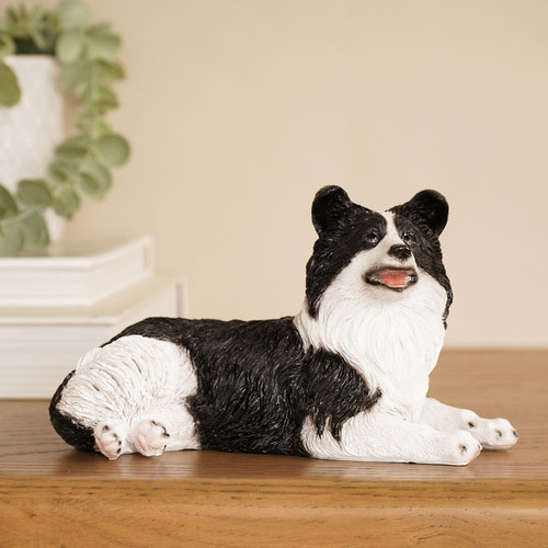 Resin border collie 18cm - resin,