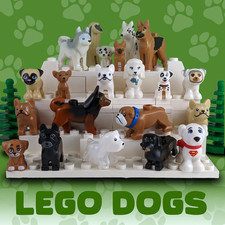 Lego dogs minifigure - dogs, scale