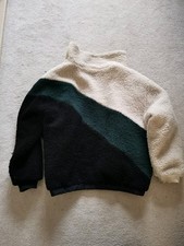 Zara Origins Men's Faux Sherling Wool Fleece Jacket Multi coloured Size XL