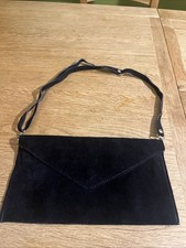 Clutch/shoulder Bag Navy Suede