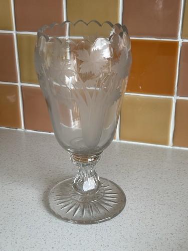 Celery vase cut glass - cut,