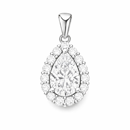 14k white gold halo - white,