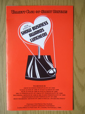 ?RARE AUTOGRAPHED 1989 VARIETY CLUB  AWARDS LUNCHEON & PLACECARD?