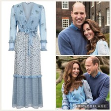 GHOST Avery Wrap Dress Size L