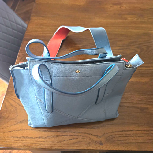 Nica blue pebbled leather - pebbled,
