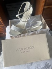 Paradox London Women’s Bridal Heels With Jewelled Detail Size 7 Worn Once 