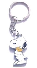 Snoopy Hugs Woodstock Love Peace Peanuts Cartoon Dog Metal Keyring / Keychain 