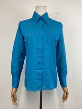Vintage 70s Blue Cotton Blend