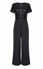 Womens One-Piece Black Sequin